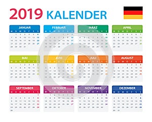 Calendar 2019 - German Version