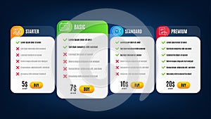 Calendar graph, Document and Analytics graph icons set. Time change sign. Vector