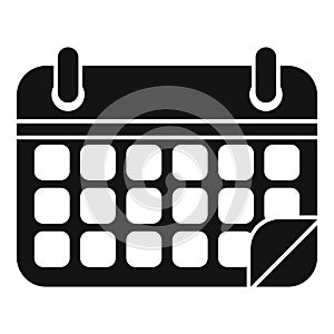 Calendar help icon simple vector. Office support