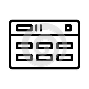 Calendar icon. Calendar sign and symbol in line style icon