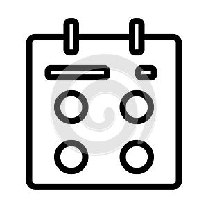 Calendar icon. Calendar sign and symbol in line style icon