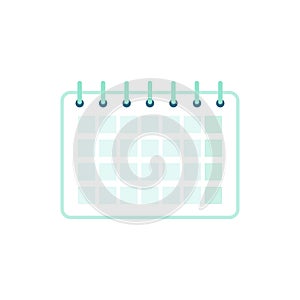Calendar icon. Concept of organization appointment, schedule, deadline. Vector illustration, flat design