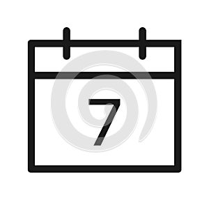 Calendar icon date seven