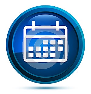 Calendar icon elegant blue round button illustration