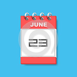Calendar icon flat art