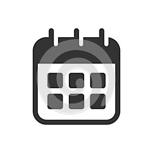 Calendar icon isolated vector illustration