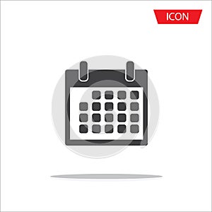 Calendar icon isolated on white background.