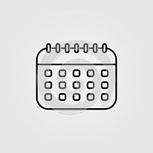 Calendar icon. Meeting, appointment schedule, reminder sign vector illustration