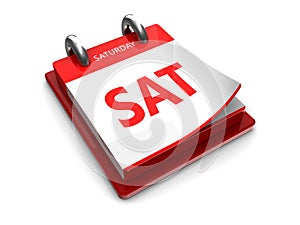 Calendar icon of saturday