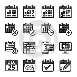 Calendar icon set