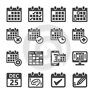 Calendar icon set photo
