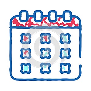 Calendar icon tracking schedule and important dates