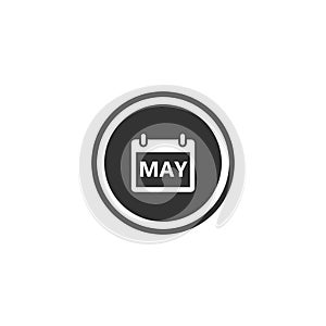 Calendar icon in vector file single isolated