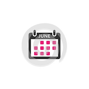 Calendar icon in vector file single isolated