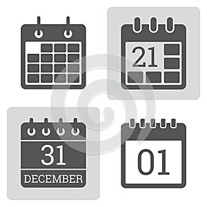 Calendar Icon vector set.