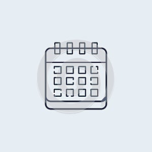 Calendar icon vector. For web, computer and mobile app. Illustration