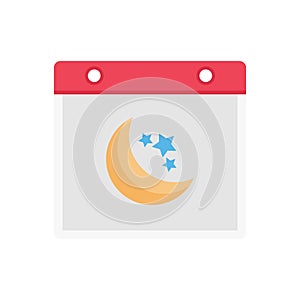Calendar vector flat color icon