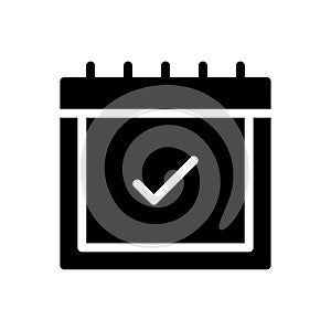 Calendar vector glyph flat icon