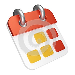 Calendar icon with weekend and working days