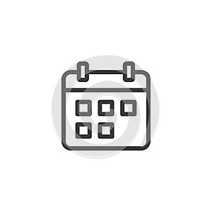 Calendar icon with white background