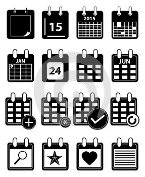Calendar icons set