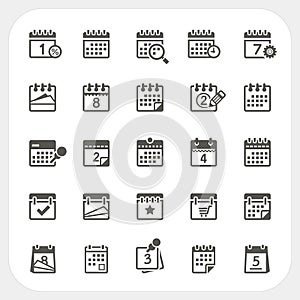 Calendar icons set