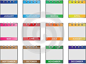 Calendar icons set