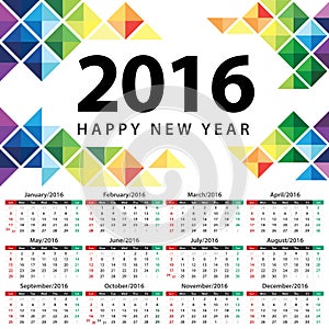 Calendar 2016