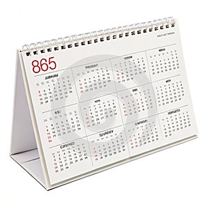 Calendar isolated on white background