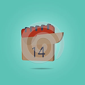 The calendar isometric icon. Simple color vector of science icons for ui and ux, website or mobile application