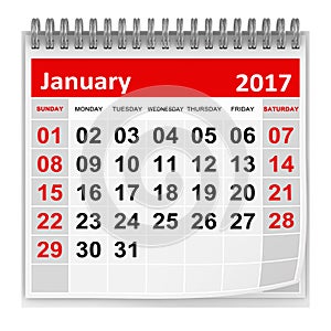 Calendar - January 2017