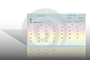 Calendar of January 2018 background