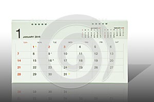 Calendar of January 2018 background