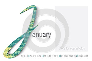 Calendar january your photo