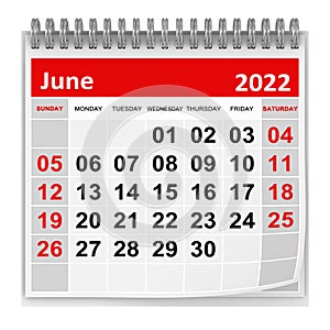 Calendar - June 2022