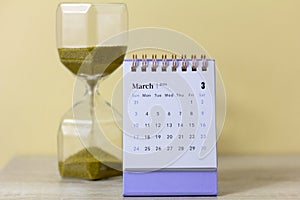 Calendar for March 2024. Desk calendar for planning.