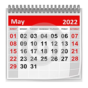 Calendar - May 2022