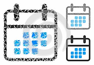 Calendar month Composition Icon of Rugged Parts