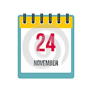 Calendar november 24 icon