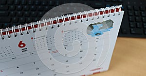 The calendar is the number of a day, from Monday to Saturday,