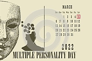 Calendar page Multiple Personality Day