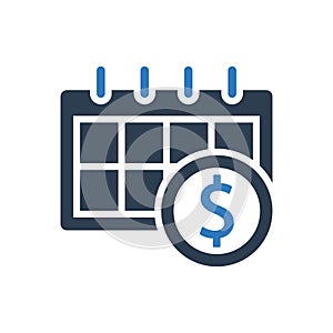 Calendar payday icon - payment date icon - salary date icon