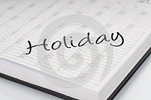 Calendar planer holiday