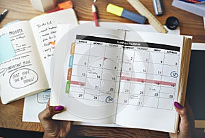 Calendar Planner Organization Management Remind Concept photo