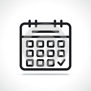 Calendar or reminder line icon