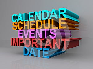 Calendar, schedule, events, important date