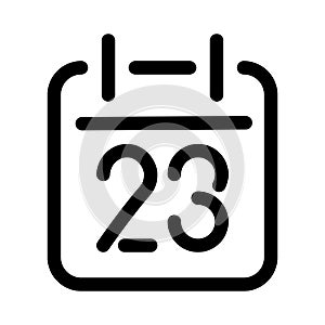 Calendar or schedule icon. Symbol of planning events and meetings or date settings. Outline modern design element