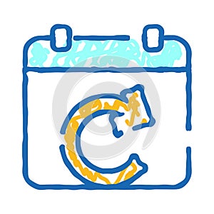 Calendar schedule refresh synchronizing update icon concept