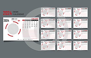 calendar set template for 2024 year