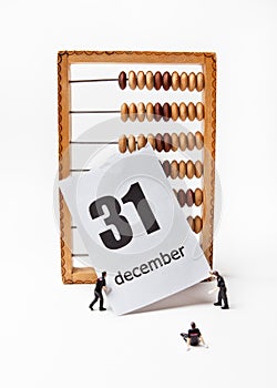 Calendar sheet with date December 31